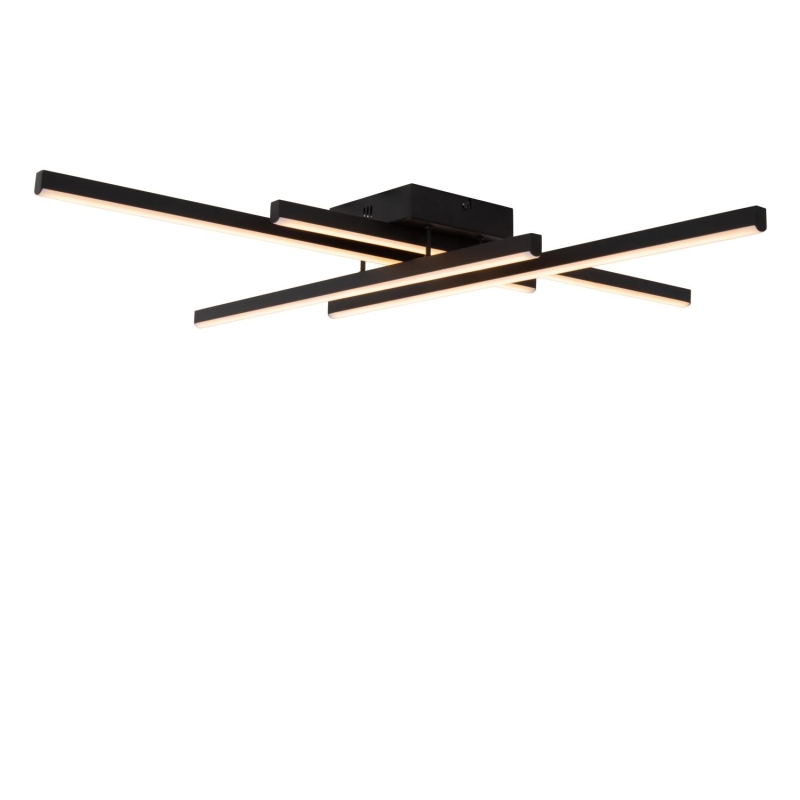 Lucide NOVAK - Flush ceiling light - LED Dim. - CCT - 1x42W 2700K/4000K - Black